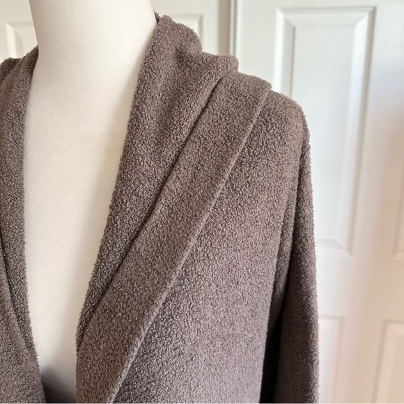 Barefoot Dreams CozyChic Gray Tunic Length Hooded Cardigan - Picture 2 of 7